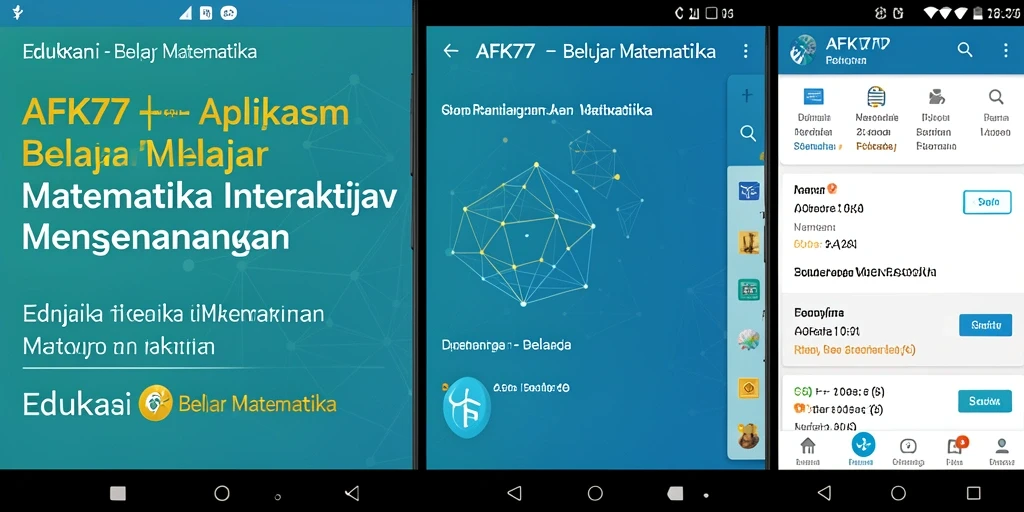 Tampilan antarmuka belajar matematika yang interaktif dan menarik.