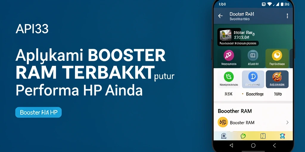 Tampilan antarmuka aplikasi Booster RAM API33 yang intuitif dan informatif.