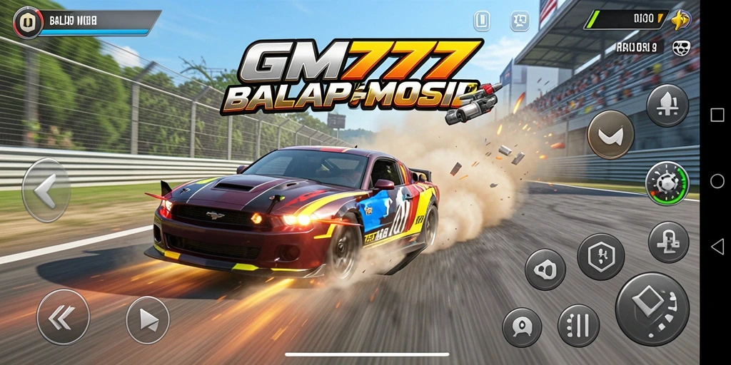Tampilan antarmuka balap mobil GM777 yang menakjubkan.