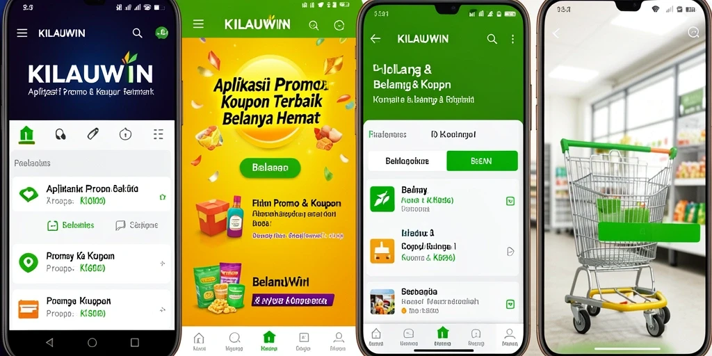 Screenshot antarmuka KILAUWIN menampilkan fitur kupon dan promo.