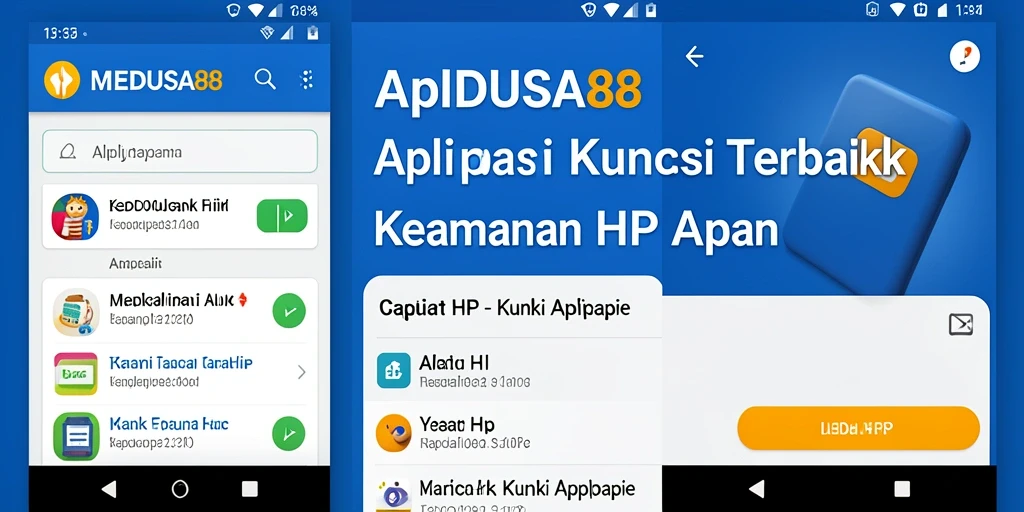 Antarmuka aplikasi MEDUSA88 untuk penguncian aplikasi yang praktis.