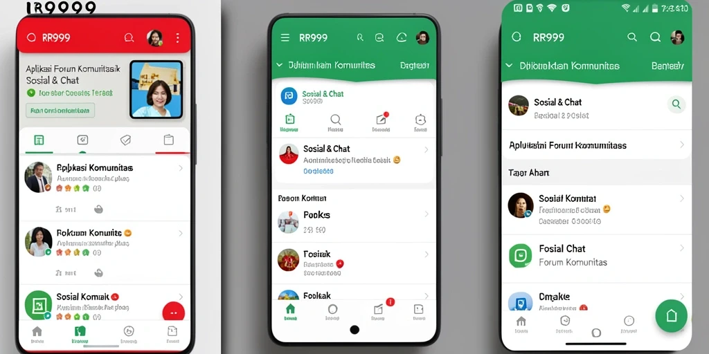 Tampilan antarmuka aplikasi Forum Komunitas yang user-friendly.