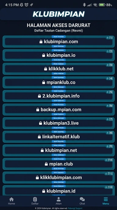 Halaman Link Alternatif untuk klubimpian di Indonesia